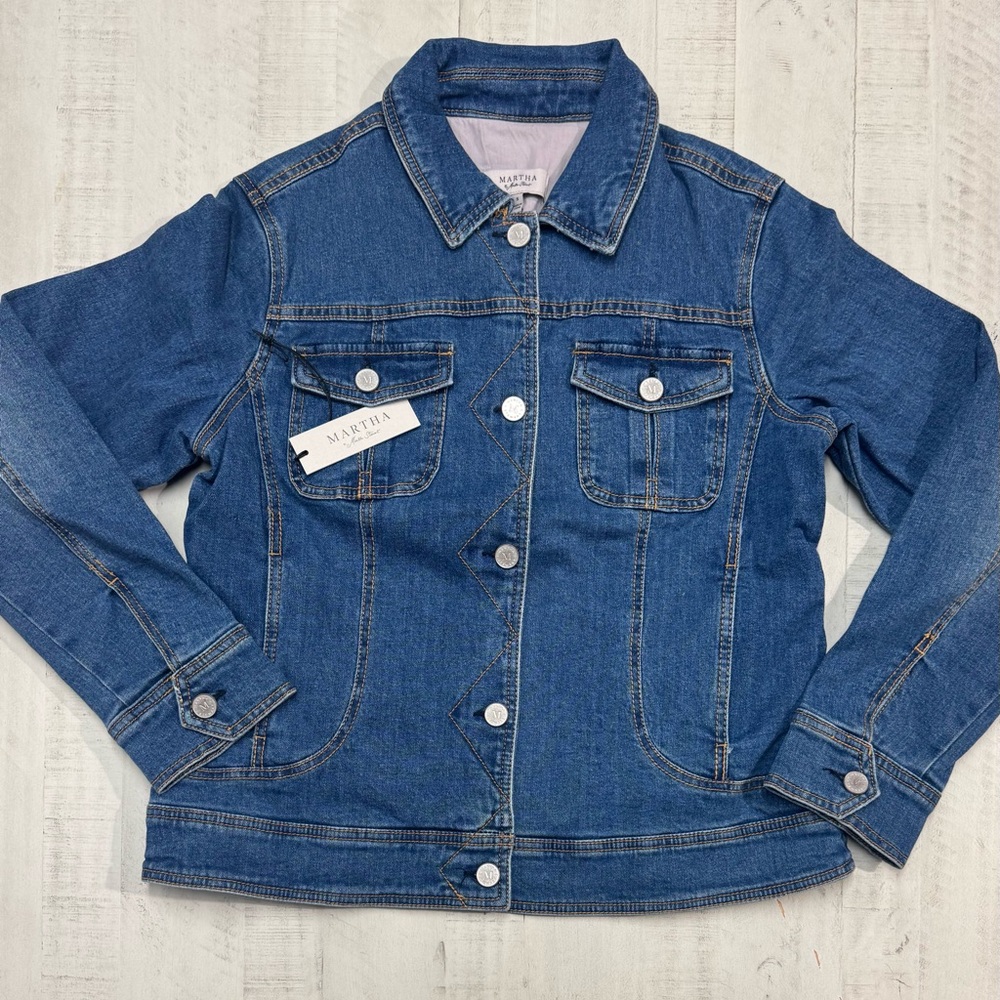 Martha Stewart weekend lined jean jacket medium blue